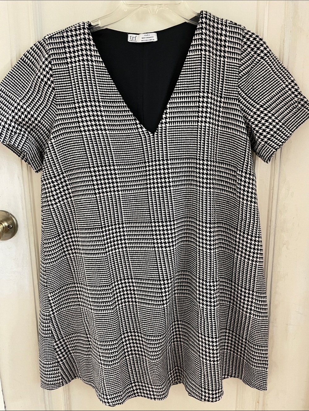 Zara Black Crewneck Dress Top